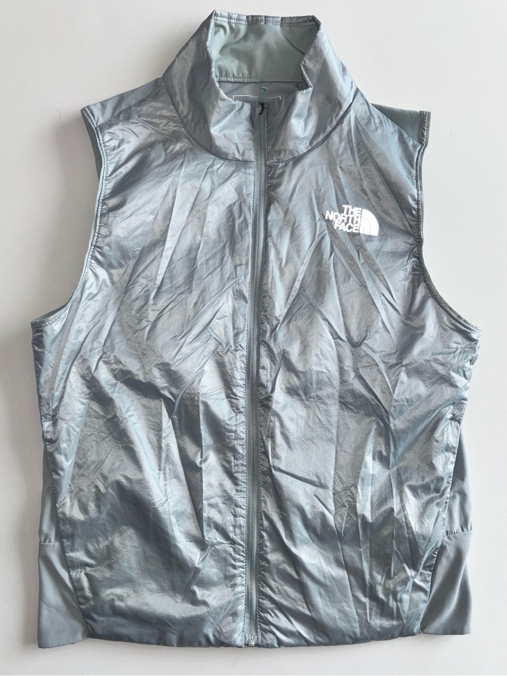 The North Face Women's Icy Blue Silver Metallic Vest